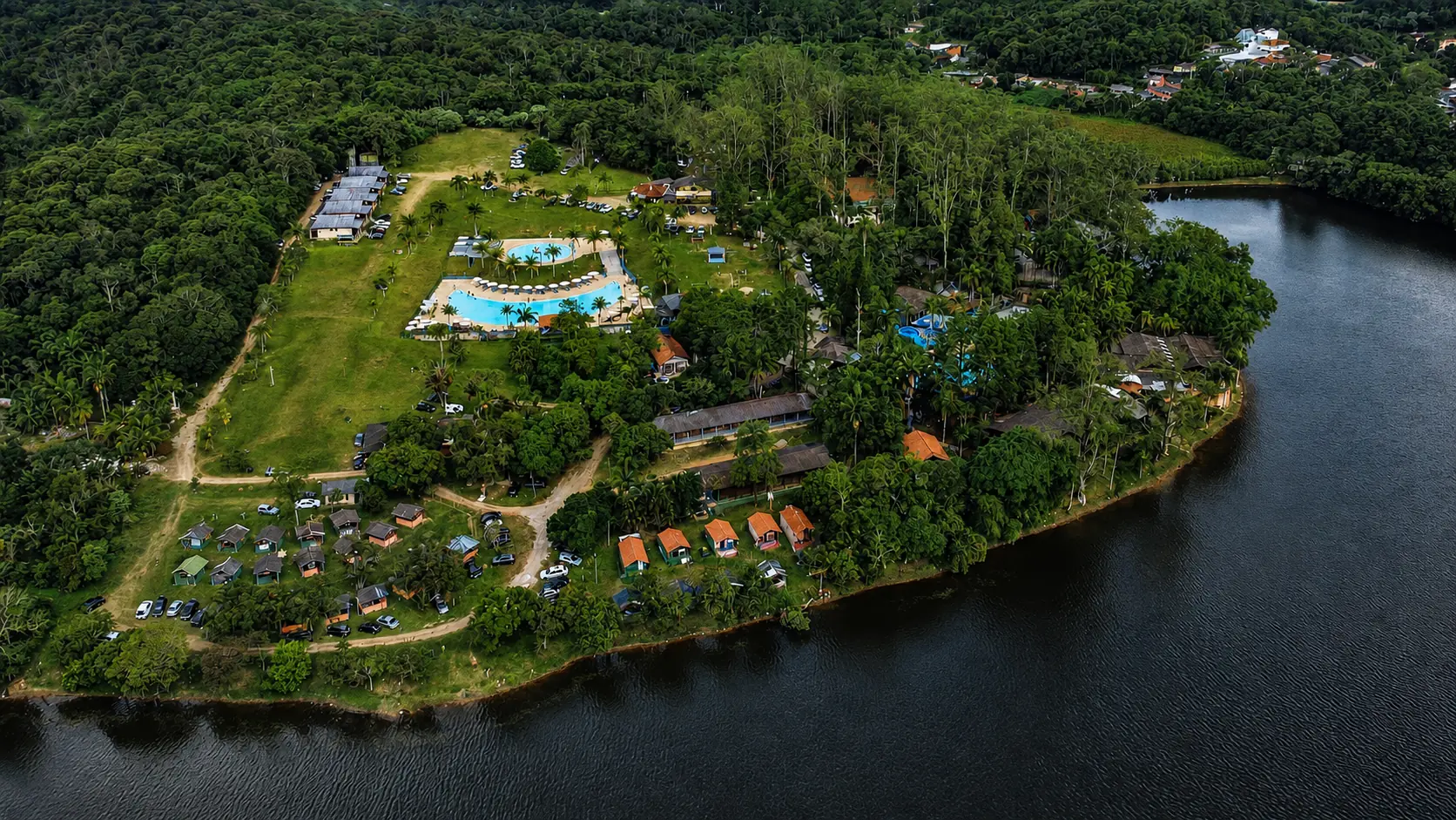 Visão aérea do Clube dos Bancários